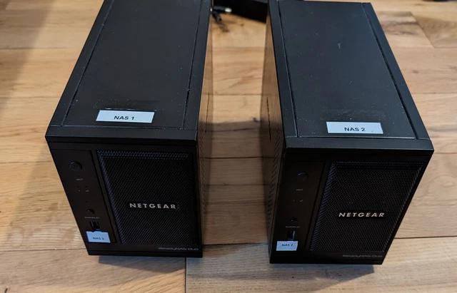 2 x Netgear NAS ReadyNAS Duo RND2000 & PSU (** A PAIR OF UNITS **)