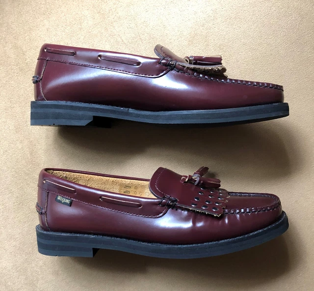 G.H. BASS Co. Weejuns Kiltie Tassel Wine Leather Loafers Size UK 5.5 50.00 PicClick UK