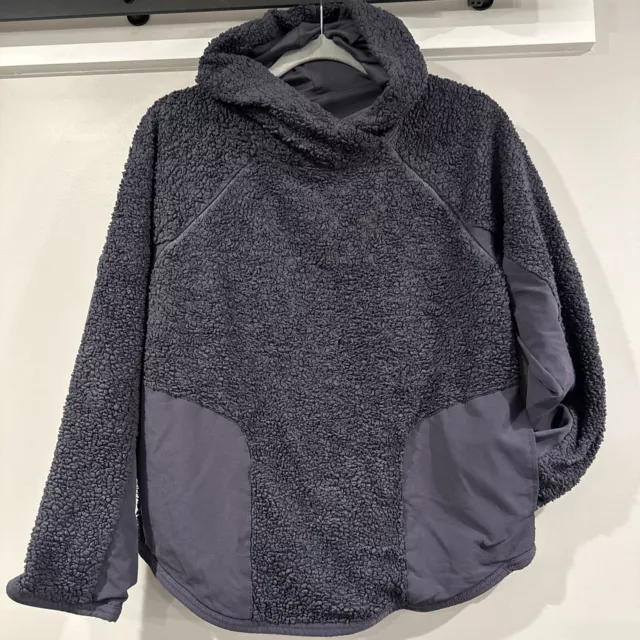 NIKE SHERPA THERMA Fleece Training Hoodie Women s Brown Black