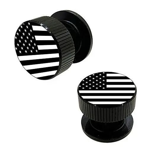 Sujetadores de casco de tubería para campana de soldadura - 1 par de patrones de bandera negra estadounidense...