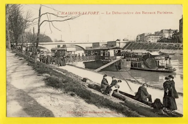 cpa 94 - HOUSES ALFORT (Val de Marne) Le Débarcadère des BOATS PARISIENS