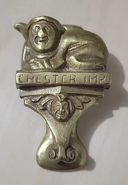 Antique / Vintage "Chester Imp" Small Brass Door Knocker - Nice Condition