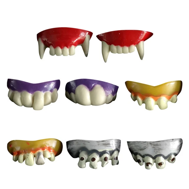 8 PCS Prothèses Dentaires Cosplay Halloween Bonnet Dents De Vampire Cadeau