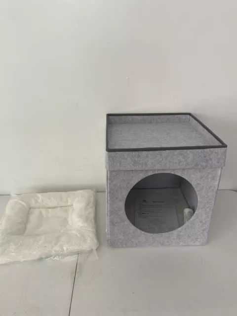 Cat House Cube Small Dog Cubes for Indoor Cats Folding Cat Ottoman, Cat Cave