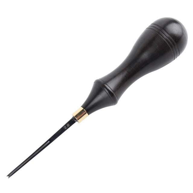 (Type 2)Leather Edge Bevellers Ebony Handle U-Shape Versatile Professional