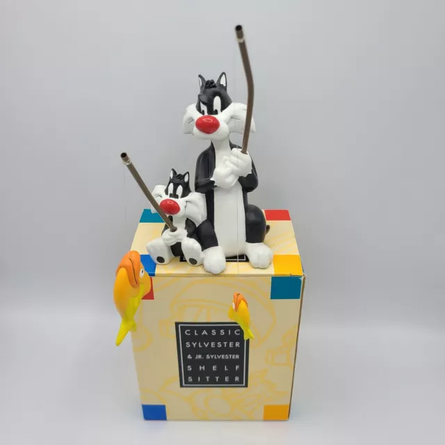 NIB Warner Bros. Sylvester Cat and Junior Fishing Figurine Looney Tunes 1996 2