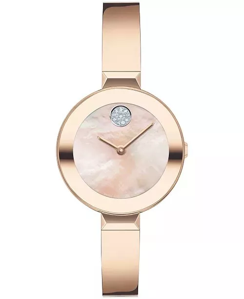 Movado Bold 32mm Rose Gold Stainless Steel Case and Band Women's Wristwatch