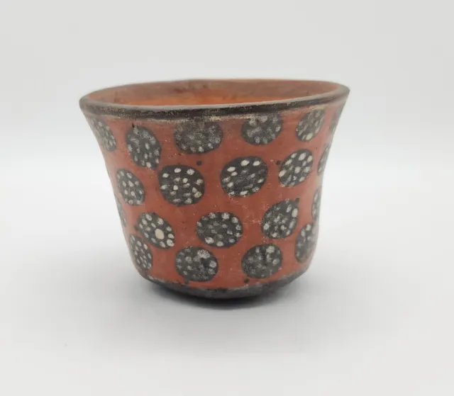 Pre-Columbian NAZCA Polychrome Painted Pottery BOWL Dotted Pattern
