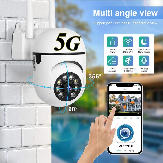 5G 1080P WIRELESS Wifi Security Camera System Home Night Vision Cam $11 ...