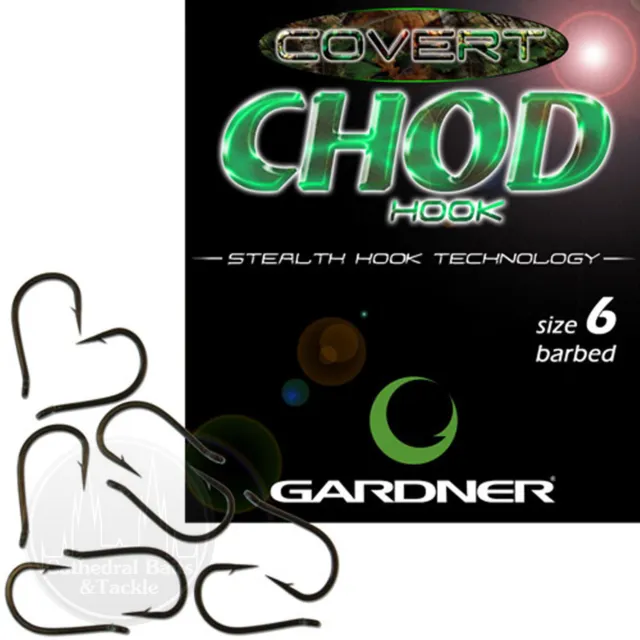 Gardner Tackle Covert Chod Hooks Barbed or barbless Carp Coarse Fishing