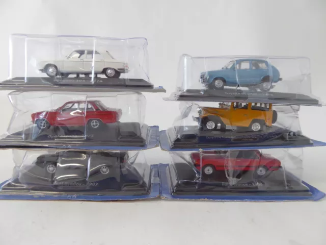 Lot de 6 voitures miniatures 1/43 - Véhicule collection Diecast D27