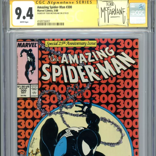 Amazing Spider-Man 300 CGC 9.4 SS Signed Todd McFarlane WP Special Label