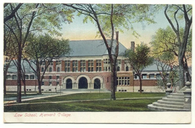 Law School Harvard College 1911 Postcard ~ Boston Massachusetts