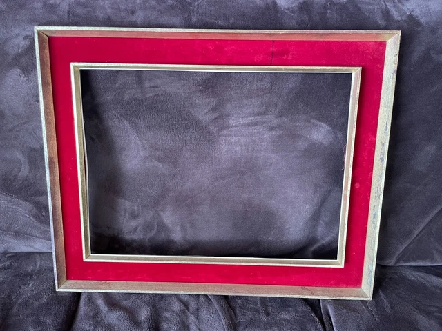 Cadre Ancien En Bois Début XXe (43x35,5cm) – Gris, à Restaurer