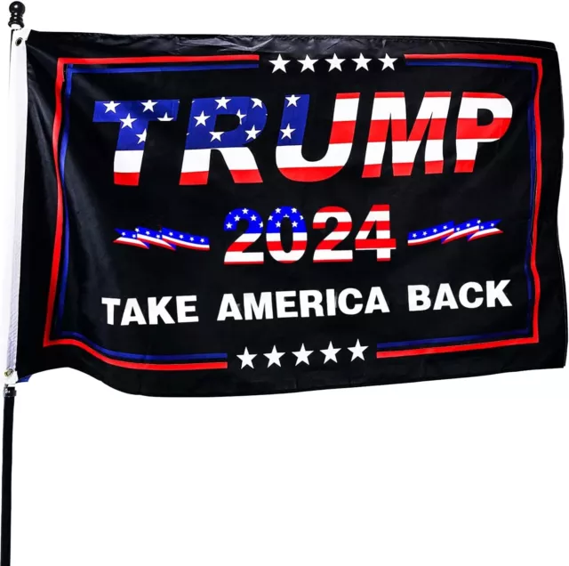 Double Sided Trump 2024 Flag Take America Back 3x5 Foot Indoor Outdoor Banner 2