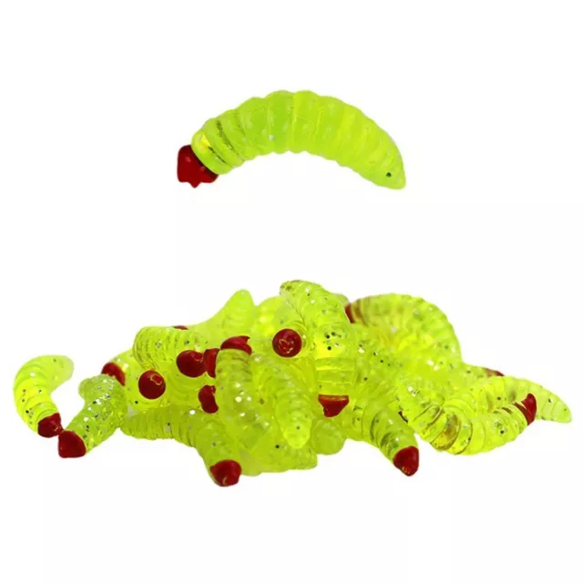 Durable Maggot Soft Bait 50pcs 2cm 0 3g Smell Worms for Long lasting Use
