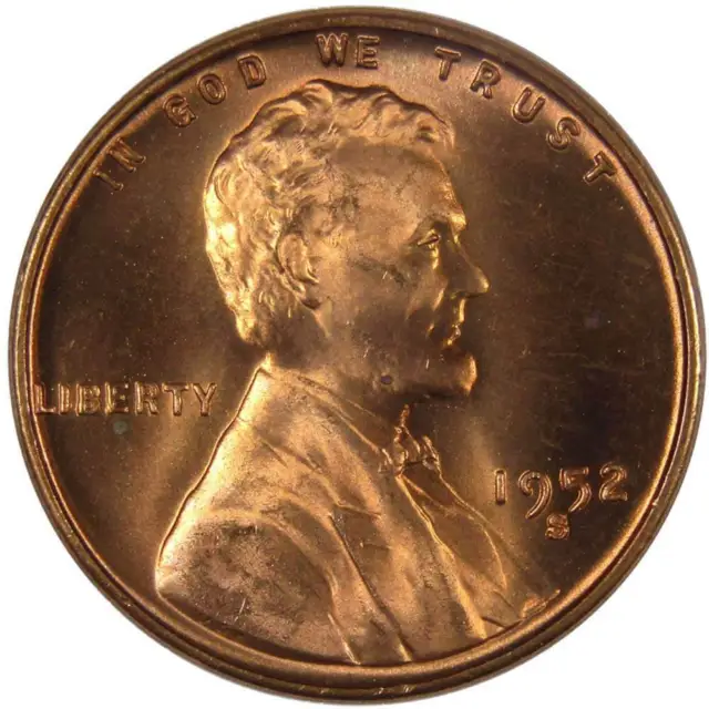 1952 S Lincoln Wheat Cent BU Uncirculated Mint State Bronze Penny 1c Coin