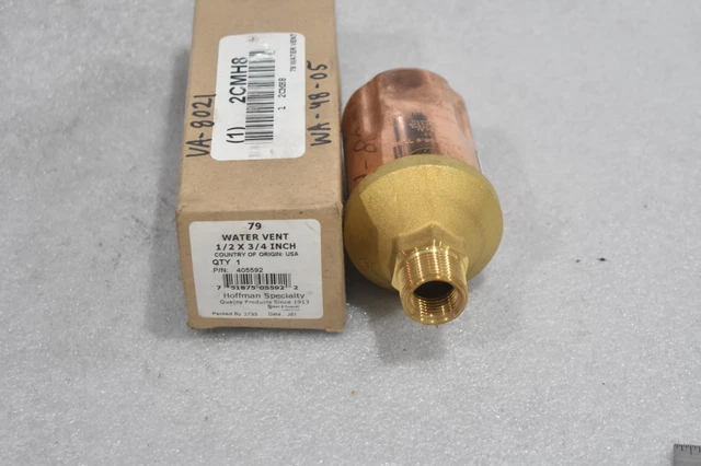 Hoffman Bell & Gossett 405592 No.79 Air Vent For Water Lines, 1/2" X 3/4" Inch