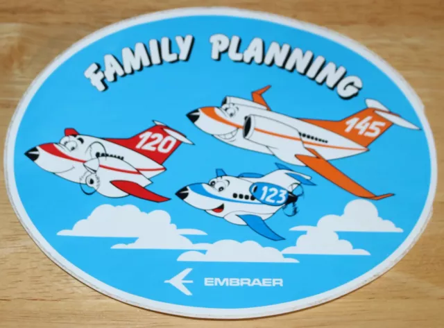 Embraer (Brazil) "Family Planning" Regional Airliners EMB-120/145/123 Sticker