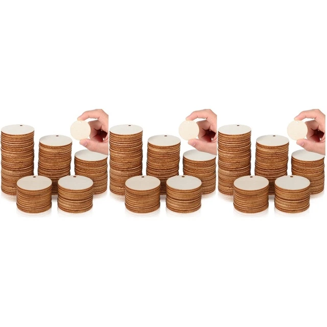 300 Pz Fette Legno Infinito Legno Forma Rotonda Chips Mini