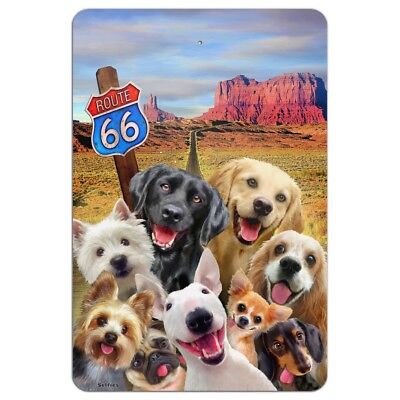Route 66 Southwest Dogs Selfie Lab Retriever Westie Home Business Office Sign