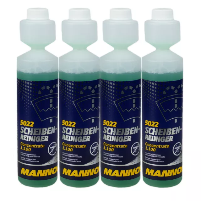 4x 250ml MANNOL 5022 Scheiben Reiniger 1:100 Reinigung Konzentrat