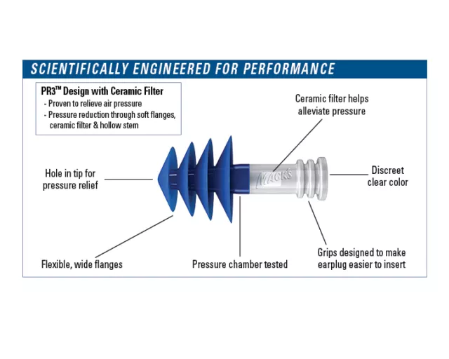 Mack's Flightguard Flugzeug Druckentlastung Ohrstöpsel Ohr Unbehagen Fliegengeräusch 17 3