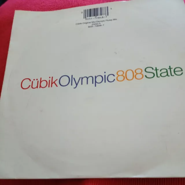 808 State - Cubik / Olympic -7" ZTT Records 1990 Free UK Postage