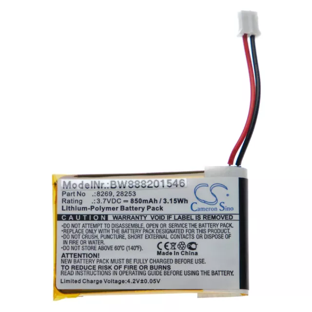 Batterie pour Marmitek VDP210BP, 170, 210 850mAh 3,7V Li-polymère