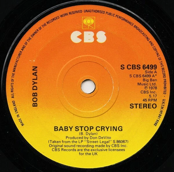 BOB DYLAN - Baby Stop Crying (7
