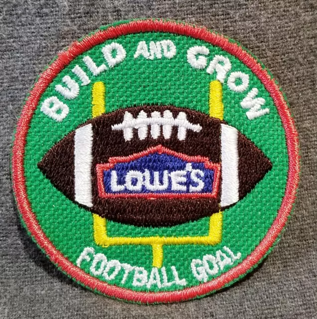 LMH PATCH Badge FOOTBALL GOAL Sports Game Clinic LOWES Build Grow Kids Workshop