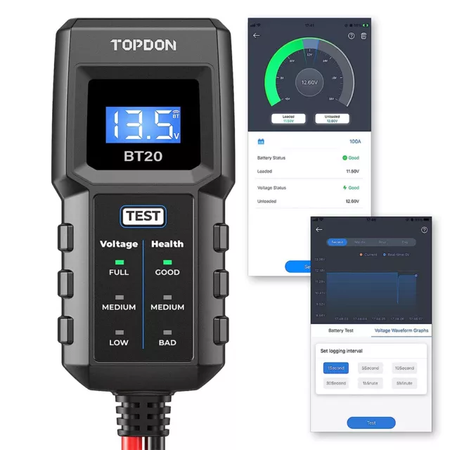 12V Car Battery Load Tester Digital Alternator Voltage Analyzer Diagnostic Tool