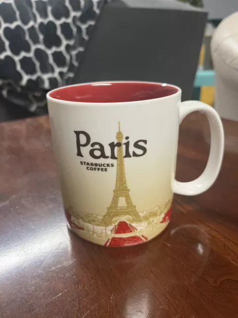 Starbucks Paris Collector Series Eiffel Tower 16 Oz Ceramic Coffee Tea Mug