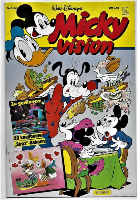 Walt Disney Micky Vision Nr. 11 /1988  komplett mit Poster  sehr guter Zustand