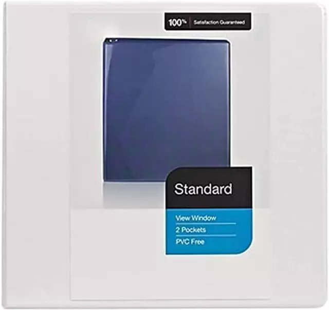 Myofficeinnovations Standard 5-Inch D 3-Ring View Binder, White 976179