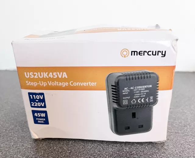 Mercury Step Up voltage converter 110V - 230V (45W) for UK items in US