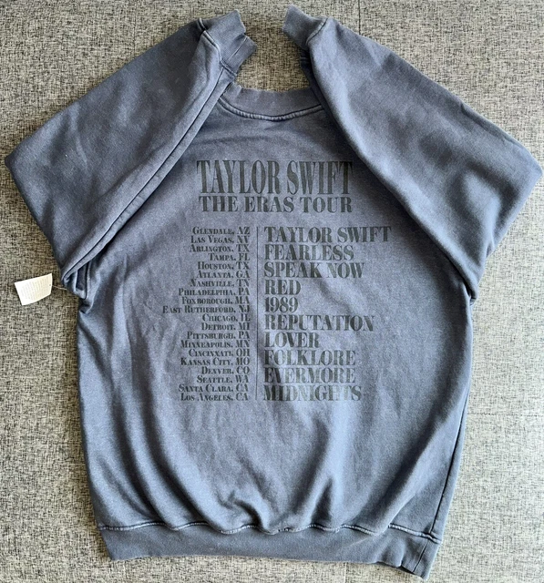 TAYLOR SWIFT ERAS Tour Official Merch Limited Edition Blue Crewneck