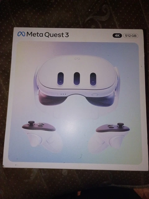 META QUEST 3 Standalone VR Headset 512GB White + Touch Controllers