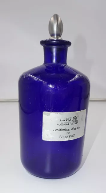 Levaquell Botella de Vidrio Botella Azul Usado, 1 Litros Sin Tapón