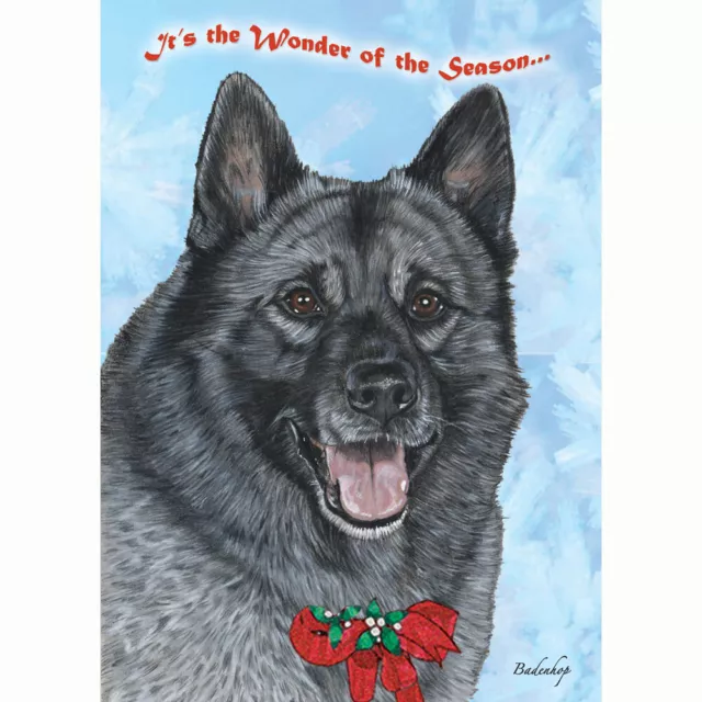 Norwegian Elkhound Christmas Cards Set of 10 cards & envelopes