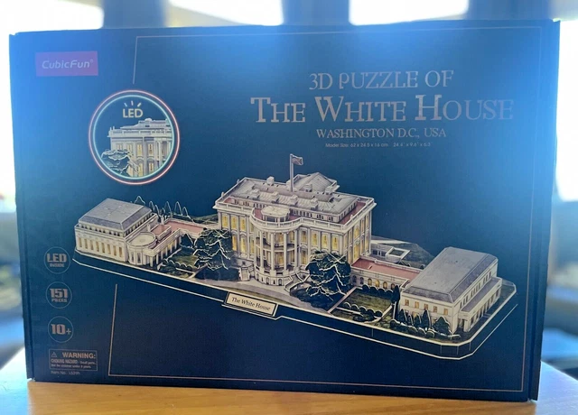 CubicFun 3d Puzzles LED light Rotatable White House & detailed interior 151 pcs