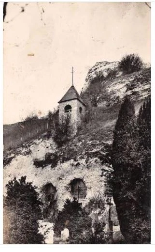 Cpsm 95 Haute Isle L'eglise Dans Le Rocher