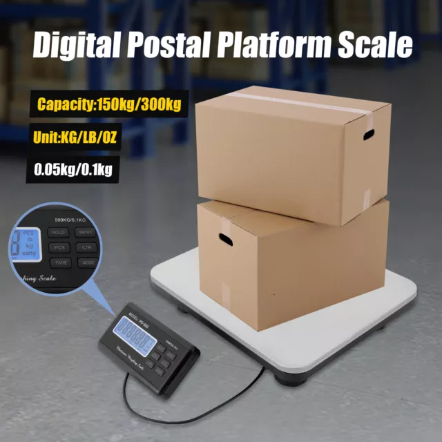 Bilancia piattaforma pacco postale display LCD resistente - 300 kg/660 libbre