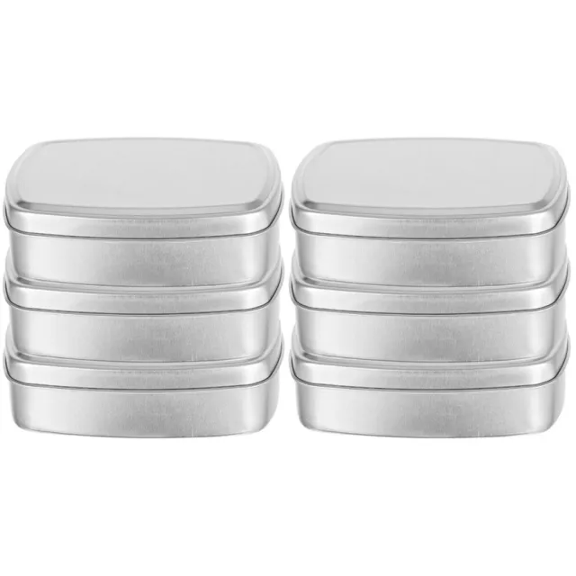 6 pz scatola sapone alluminio supporto caramelle metallo