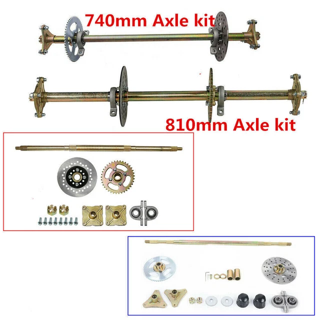 GO KART REAR Axle Complete Assembly Kits for Mini Kid ATV Electric Quad