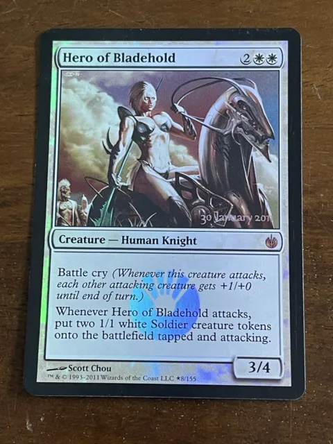 MTG Hero of Bladehold Pre-Release & Release Promos 8/155 Foil Promo