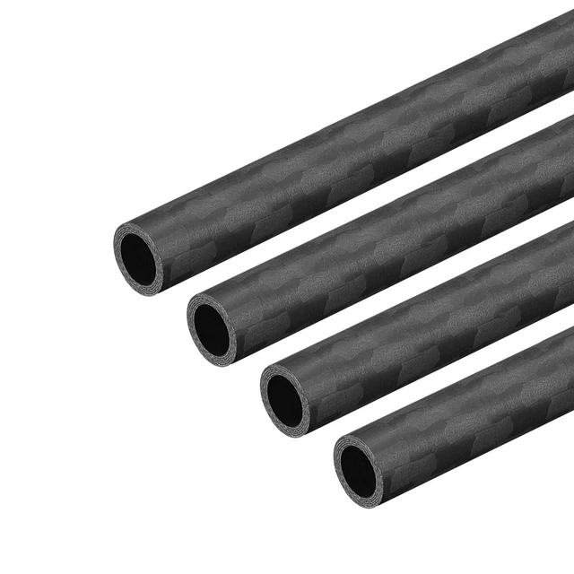 4pcs Carbon Fiber Round Tube 3K Roll Wrapped Matt for RC Airplane