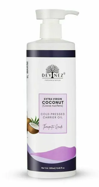 Devinez Extra Virgen Coconut Oil con Bomba Para Cabello y Piel Cuidado 250ML