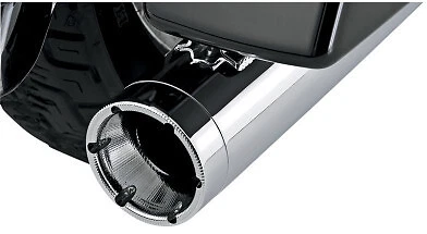 Vance &amp; Hines Exhaust Chrome Monster Round Slip-Ons w/Chr Tips Touring 16773