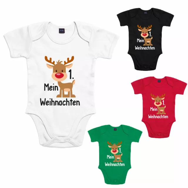 Mein 1. Weihnachten Baby-Body Jungen und Mädchen Winter Christmas